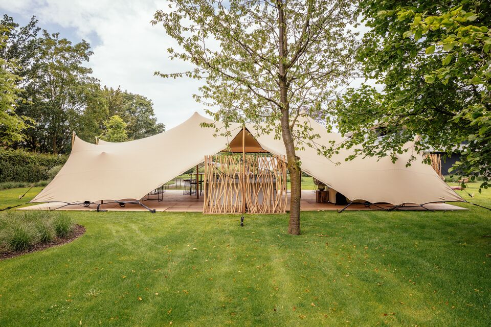 Stretch tent 150 m² I nomadic tent I bedouinetent huren I Stretched.be I Organictent