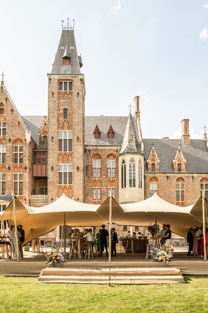 Stretchtent huren I kasteel loppem I trouwtent
