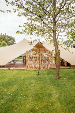 Stretch tent 100m2 nomadic tent bedouinetent huren stretched